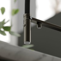Смеситель для кухни Sancos Imola SC4010GG с гибким изливом, вороненая сталь