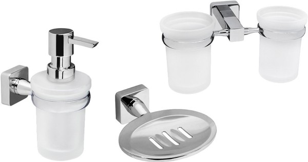 Набор Стакан Wasserkraft Lippe K-6528D + Мыльница K-6569 + Дозатор K-6599