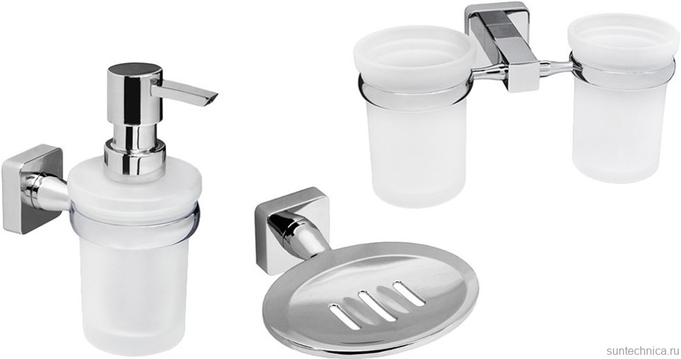 Набор Стакан Wasserkraft Lippe K-6528D + Мыльница K-6569 + Дозатор K-6599