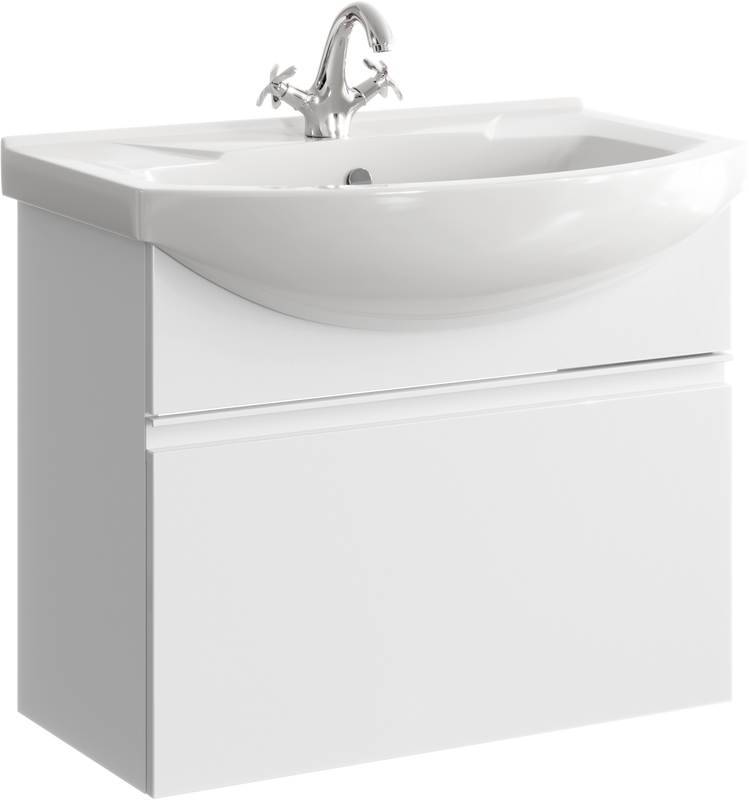 Тумба с раковиной Aqwella Rodos 75 белая