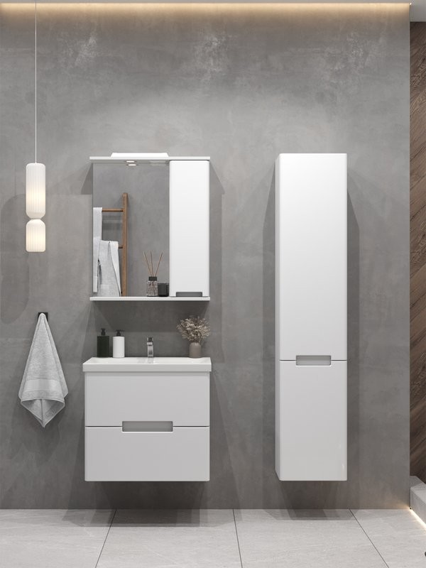 Тумба с раковиной SanStar Ориана 50 подвесная, раковина Cersanit Moduo 50