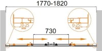 Душевая дверь в нишу Cezares Molveno BF 2 180 C Cr IV