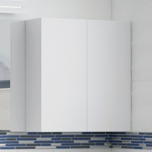 Шкаф в ванную Corozo Альтаир 60 подвесной, глянцевый белый