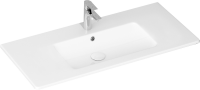 Мебельная раковина Allen Brau Fantasy Flat 102x47, с переливом, белая