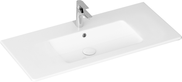 Мебельная раковина Allen Brau Fantasy Flat 102x47, с переливом, белая