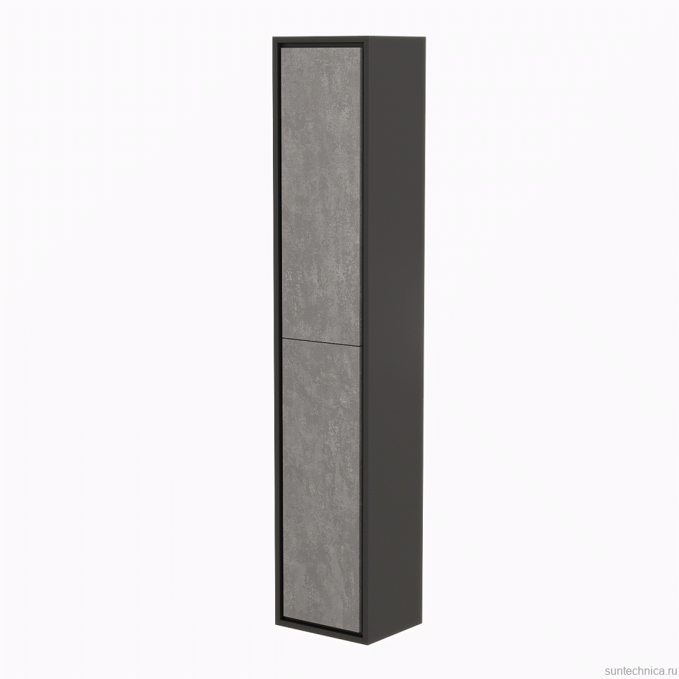 Шкаф-пенал для ванной AQUATON Уэльс Уэльс универсальный, графит