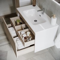 Тумба с раковиной Sancos Smart 60 см дуб бардолино