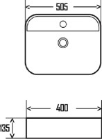 Накладная раковина AQUAme AQM5001