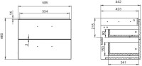 Тумба с раковиной Cersanit Lara 60, орех