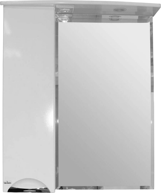 Зеркало Mixline Кассиопея 75 левое с подсветкой, белое