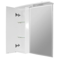 Зеркало Mixline Кассиопея 75 левое с подсветкой, белое