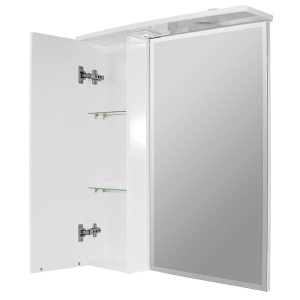 Зеркало Mixline Кассиопея 75 левое с подсветкой, белое