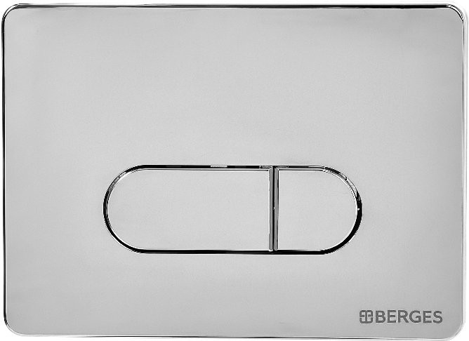 Комплект Berges Novum Vita Rimless крышка-сиденье, кнопка смыва D3, глянцевый хром