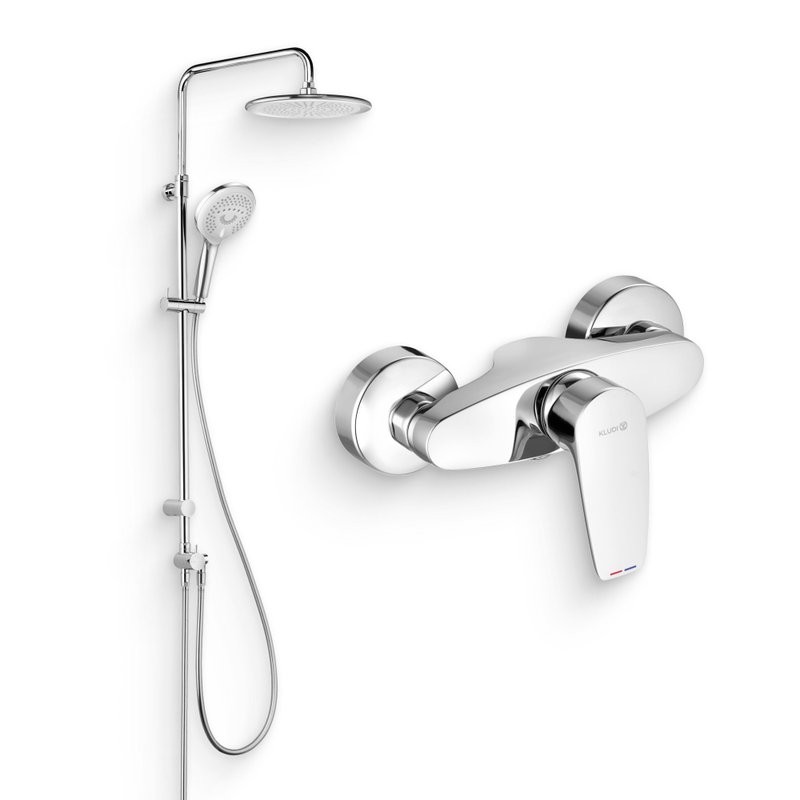 Душевой комплект Смеситель для душа Kludi Pure&Solid 348410575 + Стойка Freshline 6709005-00