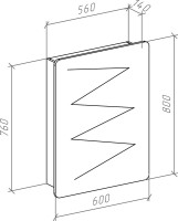 Мебель для ванной комнаты Bellezza Джела 60 подвесная, 2 ящика