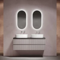 Зеркало Sancos Oval 45 OV45F с фронтальной подсветкой, набор 2 шт