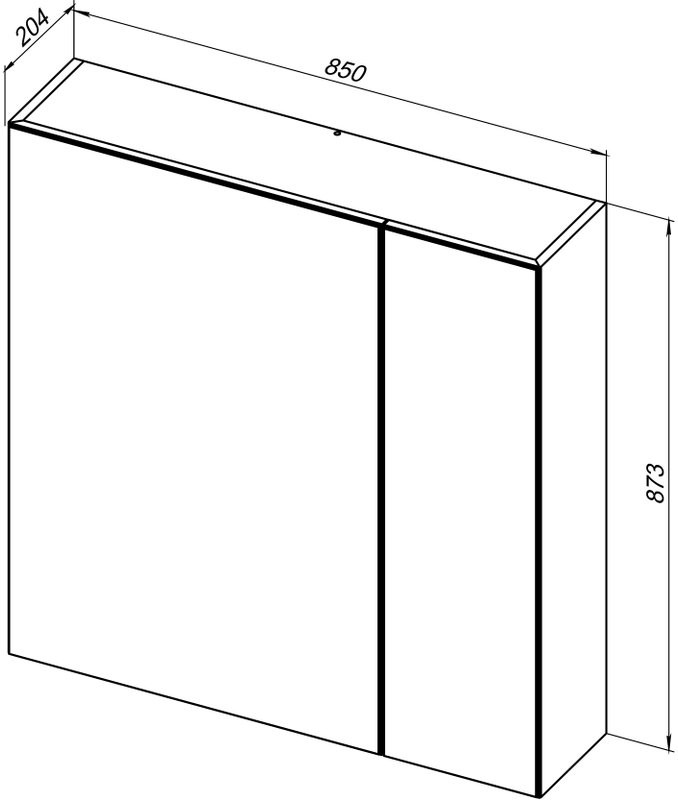 Зеркало-шкаф Aquanet Йорк 85 белое