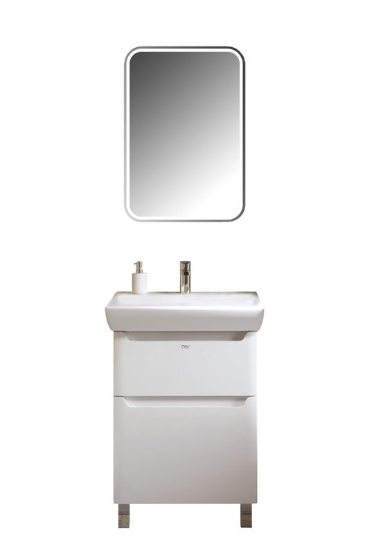 Мебель для ванной комнаты Alavann Lana 60 напольная, раковина Dreja Q 60, белая