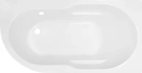 Акриловая ванна Royal Bath Azur RB 614202 R 160x80 см, угловая, правая, пристенная, белая, асимметричная, с каркасом