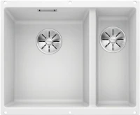 Комплект Мойка Blanco Subline 340/160-U белая, левая + Смеситель Grohe Eurosmart