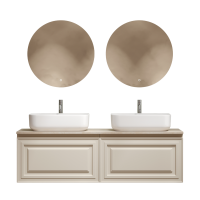 Мебель для ванной комнаты Sancos Very 160 beige soft, столешница бежевая TT160A2X, раковина CN5043