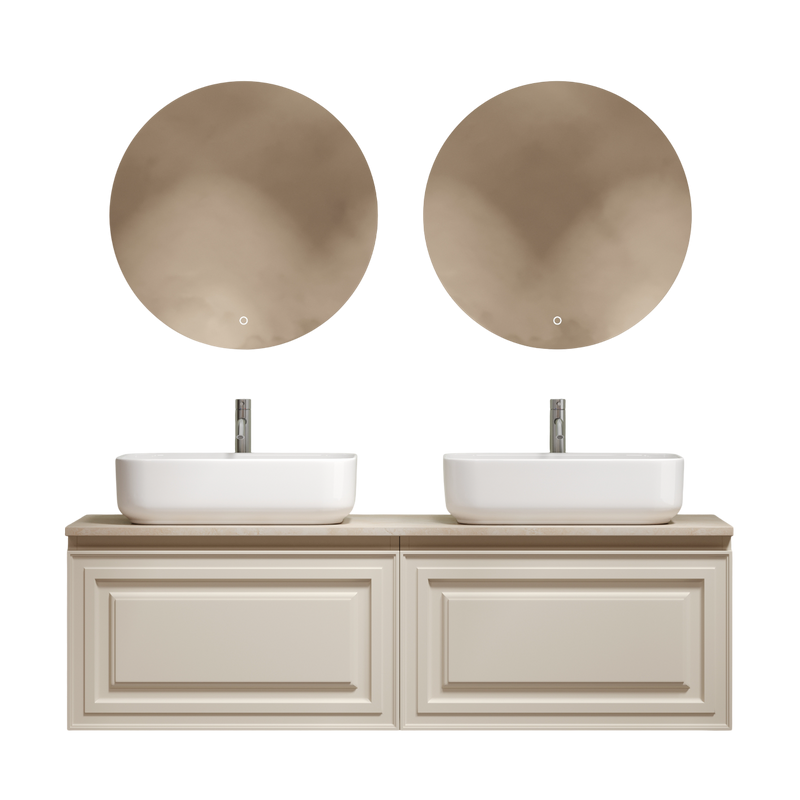 Мебель для ванной комнаты Sancos Very 160 beige soft, столешница бежевая TT160A2X, раковина CN5043