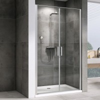 Душевая дверь в нишу Abber Sonnenstrand AG04100C 100 см, профиль хром, стекло прозрачное