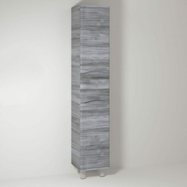 Шкаф пенал для ванной Vod-Ok Adel 30 R, с бельевой корзиной, лиственница