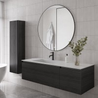 Тумба под раковину без столешницы Armadi Art Quatro 2 140 oak anthracite, профиль anthracite