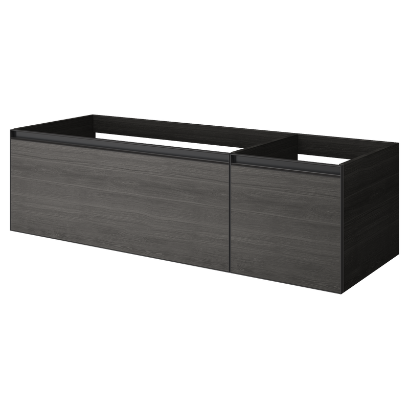 Тумба под раковину без столешницы Armadi Art Quatro 2 140 oak anthracite, профиль anthracite