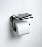 Держатель для туалетной бумаги Keuco Plan 14973370000 с полкой для телефона, черный Держатель для туалетной бумаги Keuco Plan 14973370000 с полкой для телефона, черный