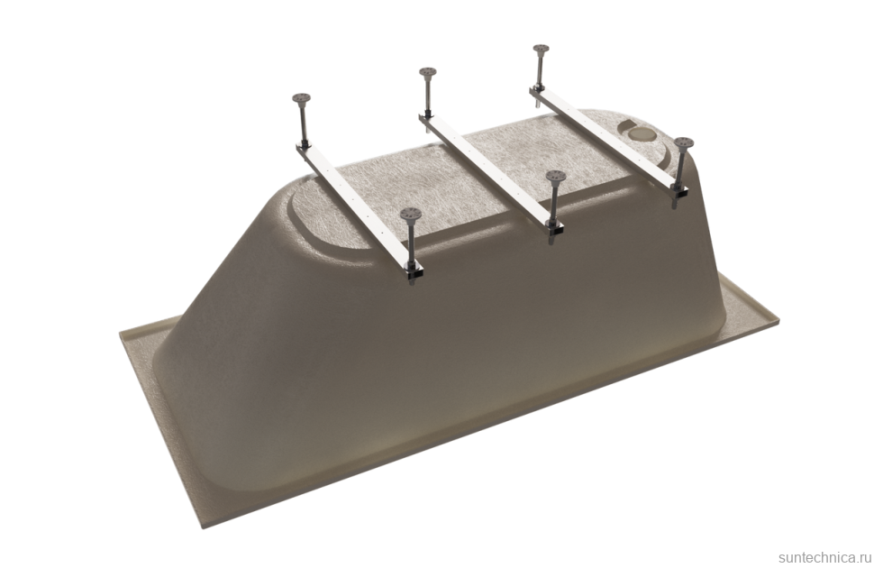 Акриловая ванна Radomir Прованс Ангосто 170x90 см, встраиваемая, белая, на ножках