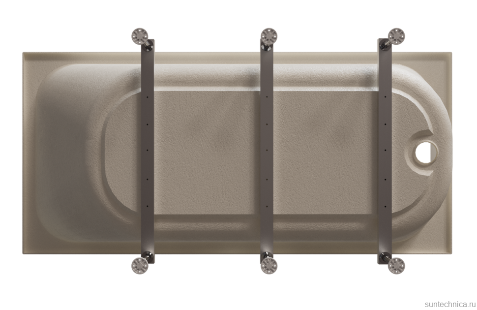Акриловая ванна Radomir Прованс Ангосто 170x90 см, встраиваемая, белая, на ножках