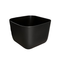 Накладная раковина GID Creativo N9301bg 38 черный графит, квадратная, фаянс