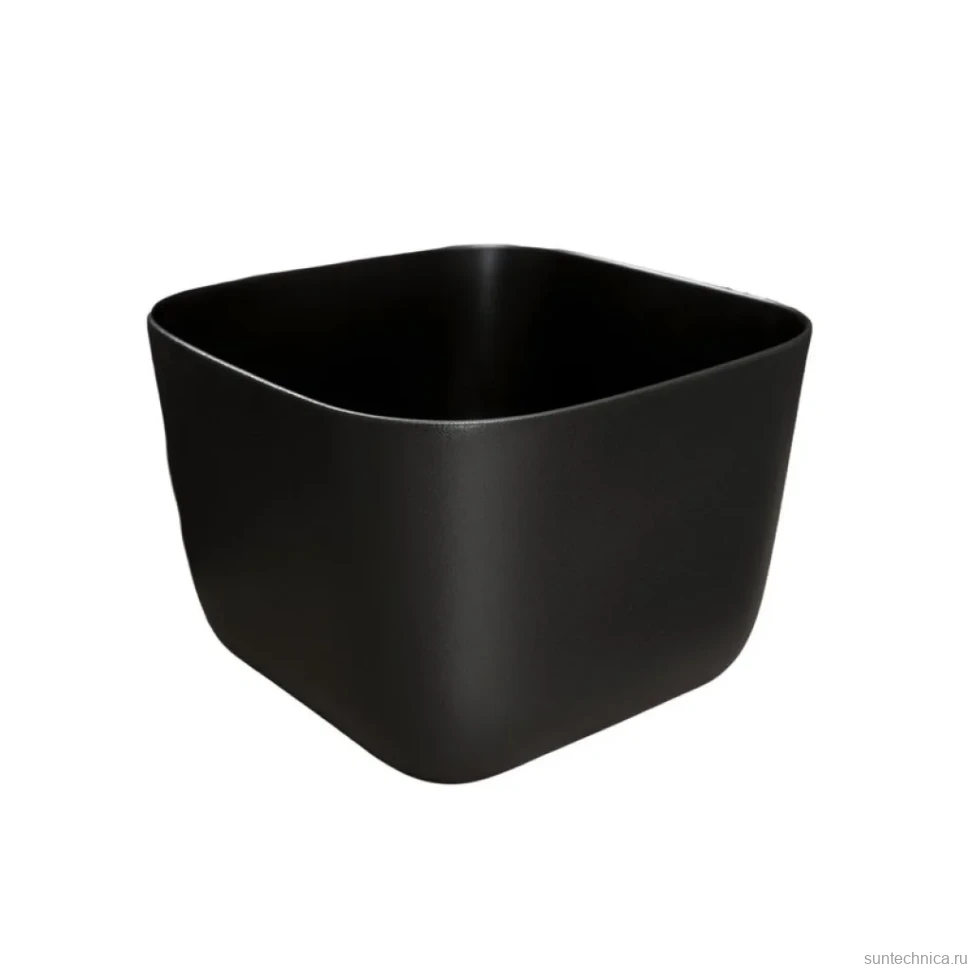 Накладная раковина GID Creativo N9301bg 38 черный графит, квадратная, фаянс
