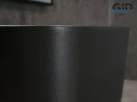 Накладная раковина GID Creativo N9301bg 38 черный графит, квадратная, фаянс
