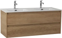 Тумба с раковиной BelBagno Kraft 120 2 ящика, для двоих, rovere nebrasca nature