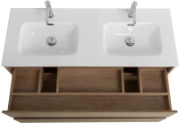 Тумба с раковиной BelBagno Kraft 120 2 ящика, для двоих, rovere nebrasca nature