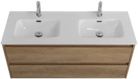 Тумба с раковиной BelBagno Kraft 120 2 ящика, для двоих, rovere nebrasca nature