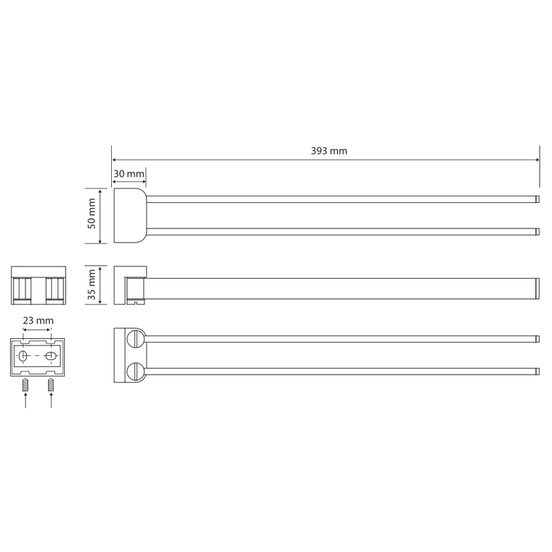 Держатель для полотенец Bemeta Solo 139104232 глянцевый хром