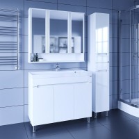 Тумба с раковиной СаНта Лондон 100 напольная, 3 двери