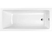 Акриловая ванна WHITECROSS Wave 180x80 см, пристенная, белый глянец, на ножках