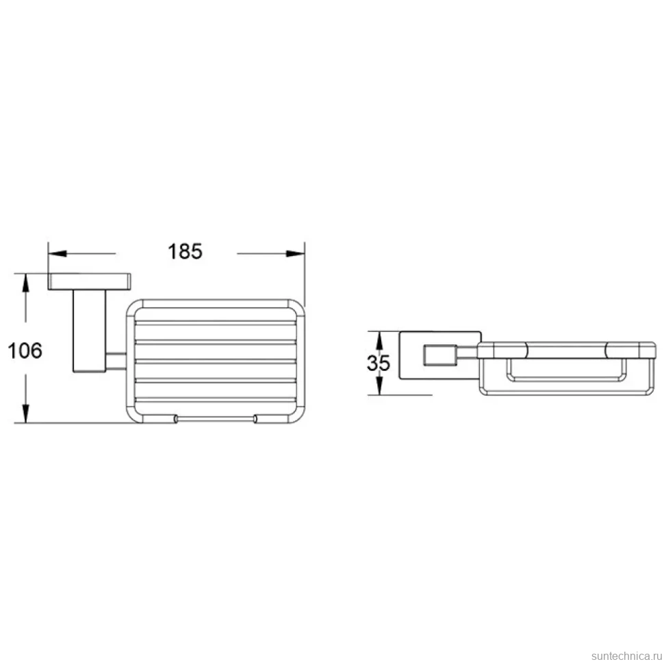 Мыльница Shevanik SG56G SG5604G настенная, золотая