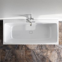 Акриловая ванна AM.PM Func 180x80 см, пристенная, белая, с каркасом