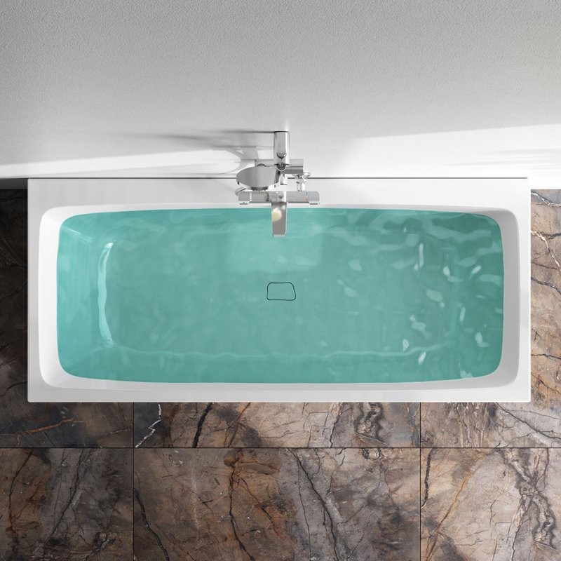 Акриловая ванна AM.PM Func 180x80 см, пристенная, белая, с каркасом