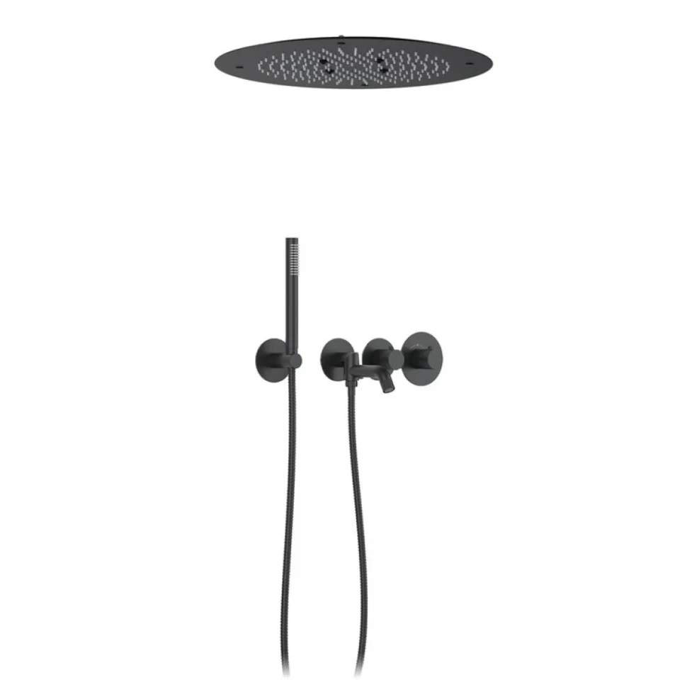 Душевой комплект Timo Petruma SX-2358/03SM С ВНУТРЕННЕЙ ЧАСТЬЮ, с термостатом, черный