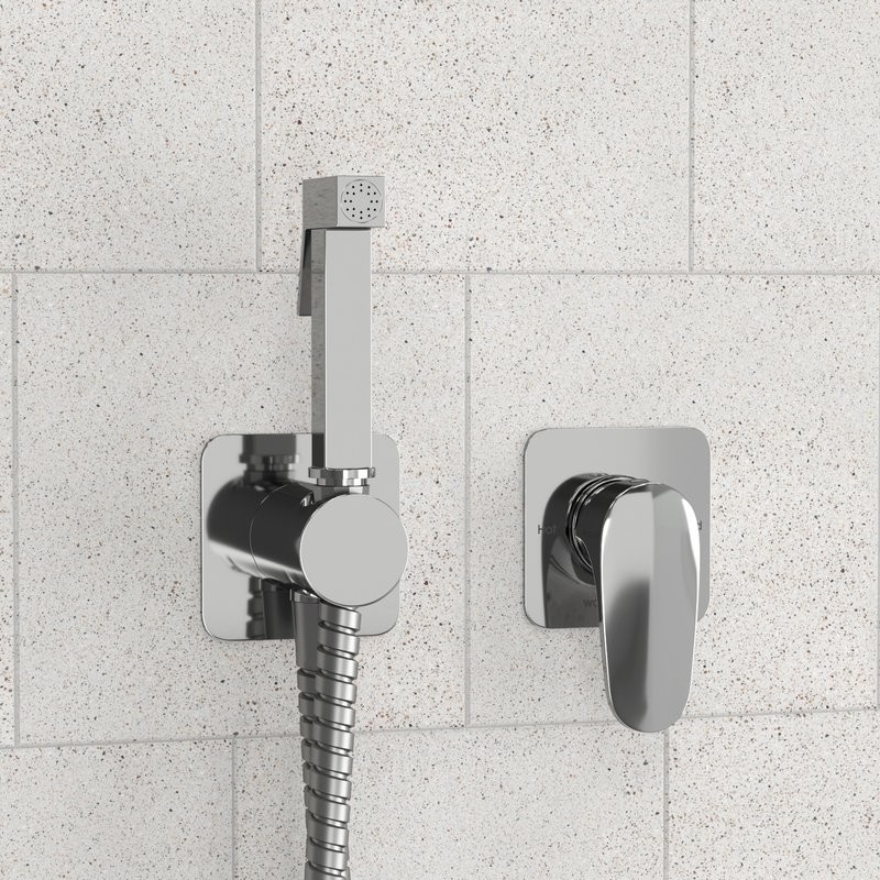 Гигиенический душ Wasserkraft Weida A3151.271.057.136 со смесителем, С ВНУТРЕННЕЙ ЧАСТЬЮ, хром