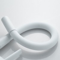 Смеситель для кухни Shevanik S668C с гибким изливом, белый