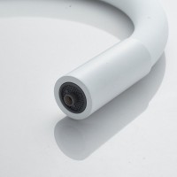 Смеситель для кухни Shevanik S668C с гибким изливом, белый