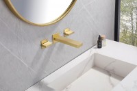 Смеситель для раковины Abber Daheim AF82122G С ВНУТРЕННЕЙ ЧАСТЬЮ, матовое золото